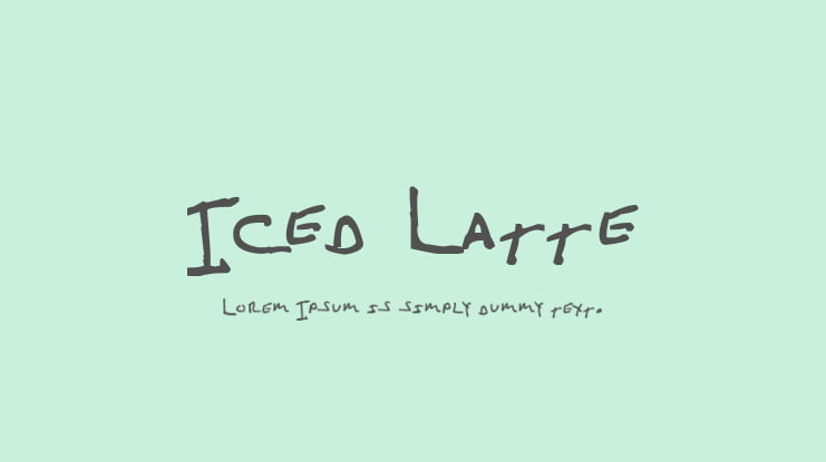 Iced Latte Font