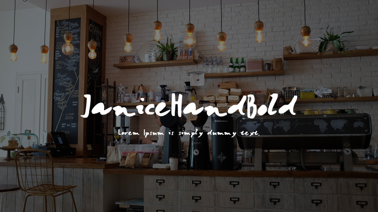 JaniceHandBold Font