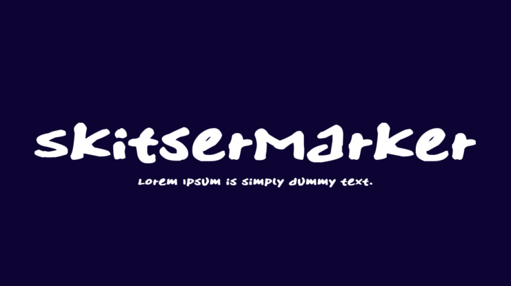 SkitserMarker Font