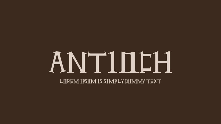 Antioch Font