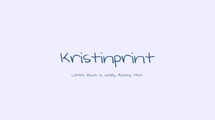 Kristinprint Font