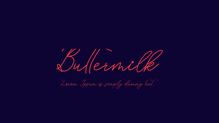 Buttermilk Font