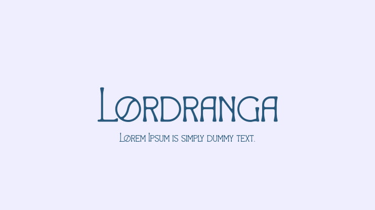 Lordranga Font
