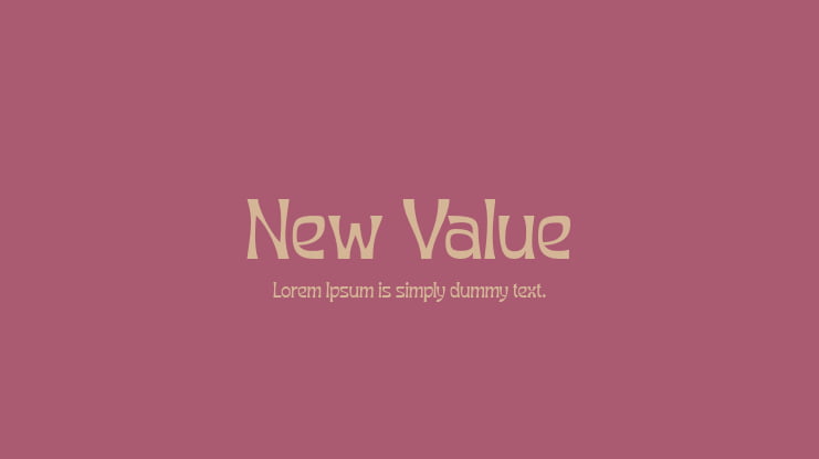 New Value Font
