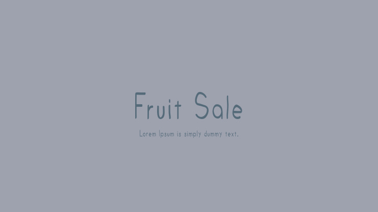 Fruit Sale Font