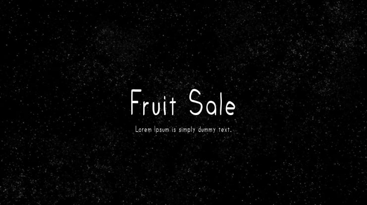 Fruit Sale Font
