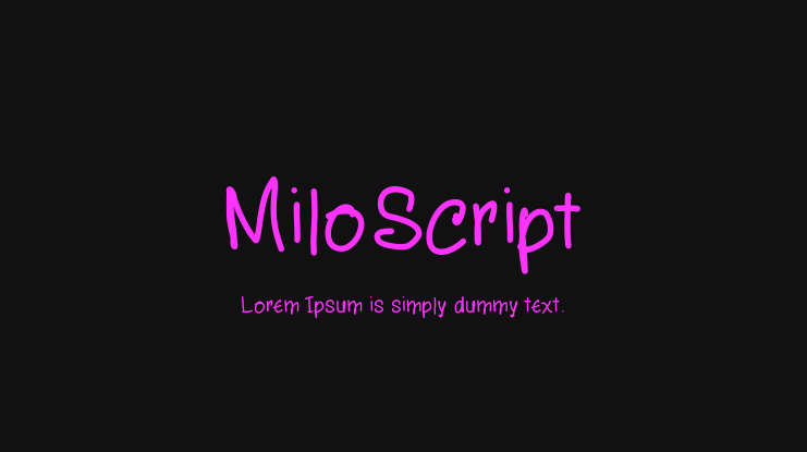 MiloScript Font