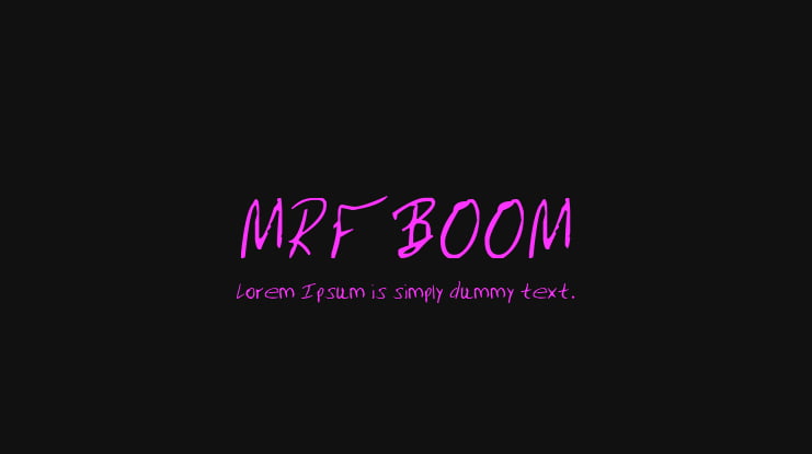 MRFBOOM Font