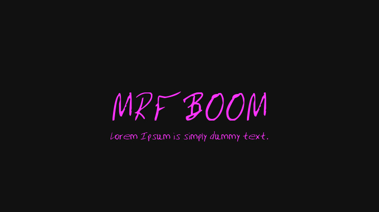 MRFBOOM Font
