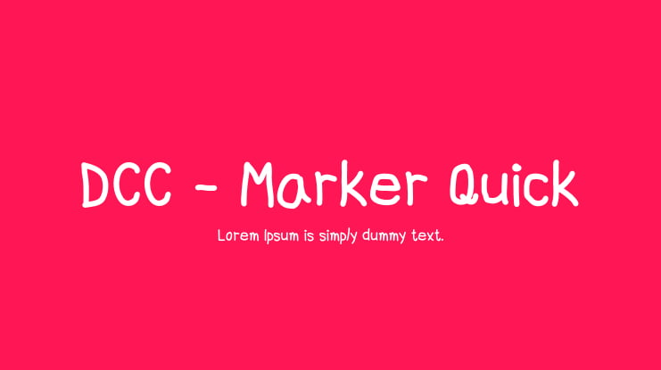 DCC - Marker Quick Font