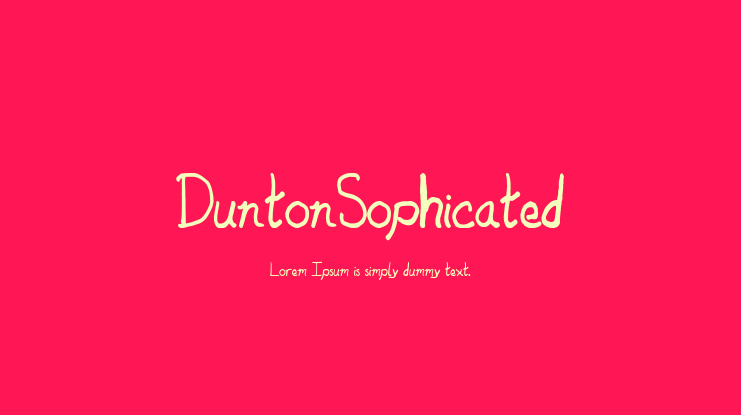 DuntonSophicated Font