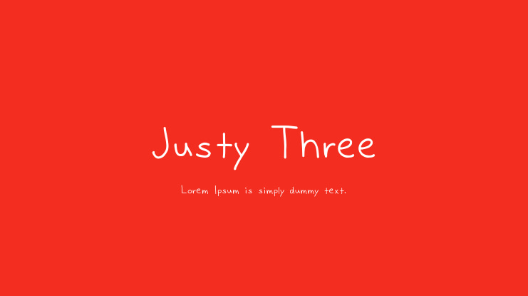 Justy Three Font