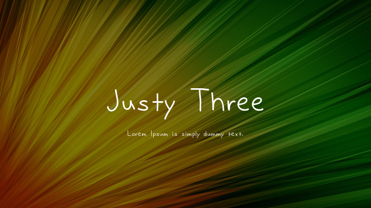 Justy Three Font