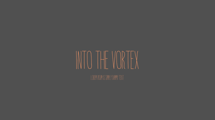 Into the Vortex Font