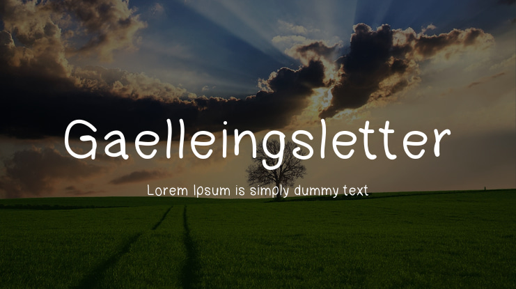 Gaelleingsletter Font