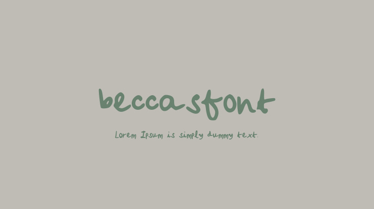 beccasfont Font