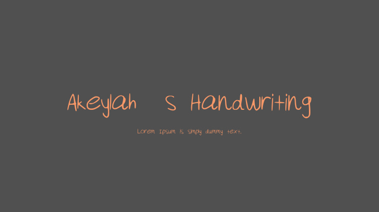 Akeylah__s_Handwriting Font