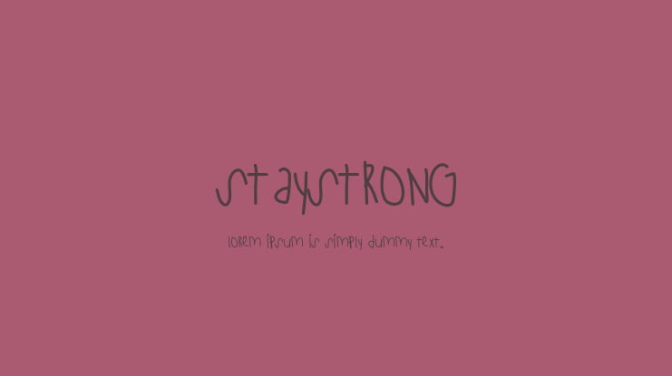StayStrong Font