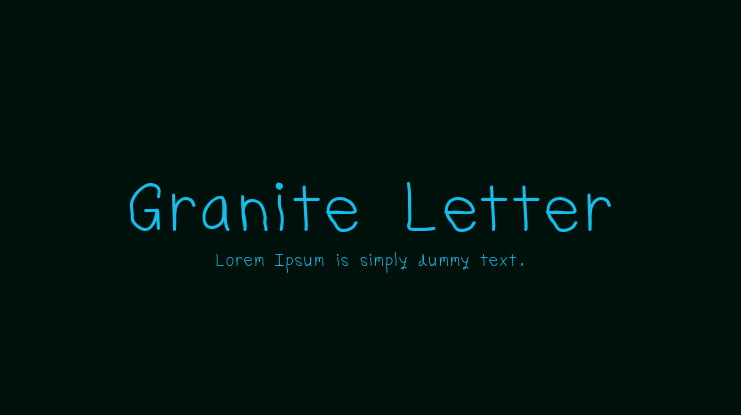 Granite Letter Font