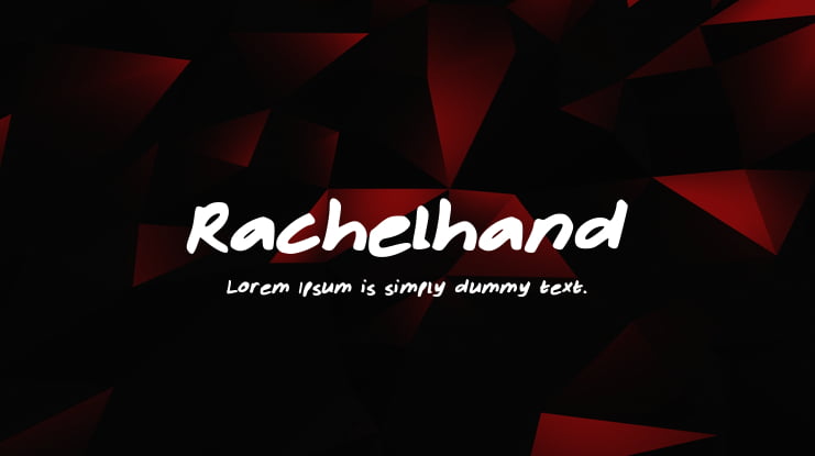 Rachelhand Font