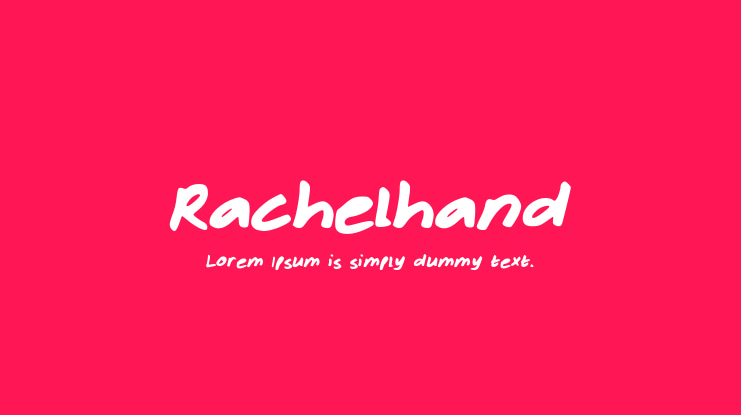 Rachelhand Font
