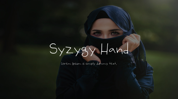 Syzygy Hand Font