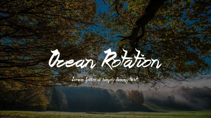 Ocean Rotation Font