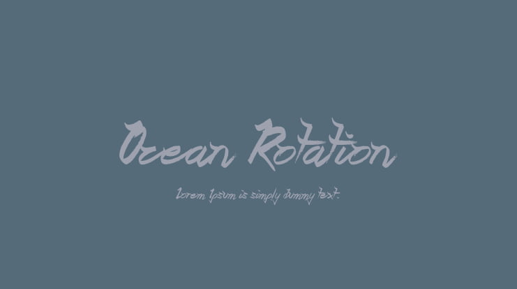 Ocean Rotation Font