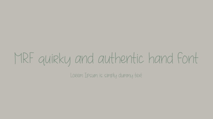 MRF quirky and authentic hand font