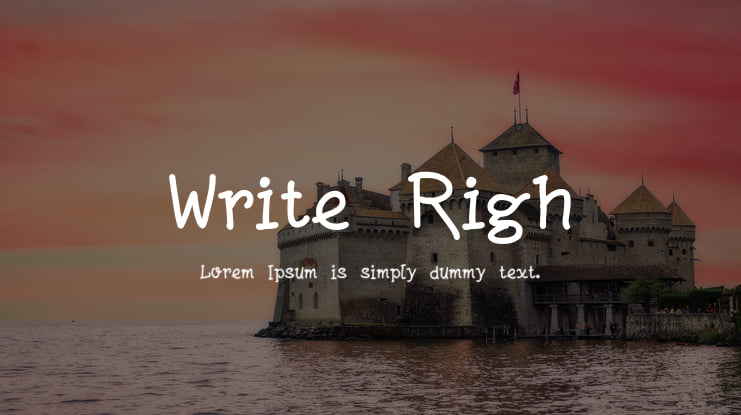 Write Righ Font