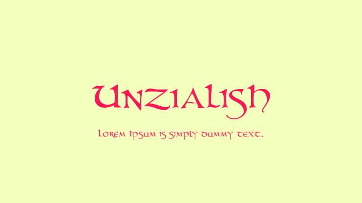 Unzialish Font