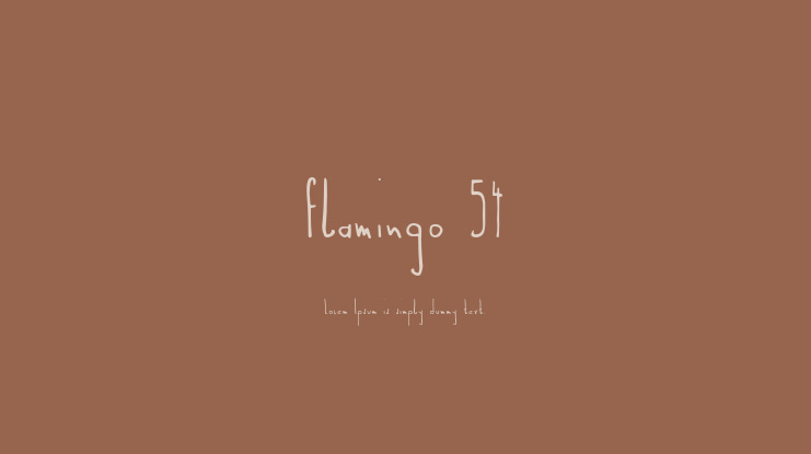 Flamingo 54 Font