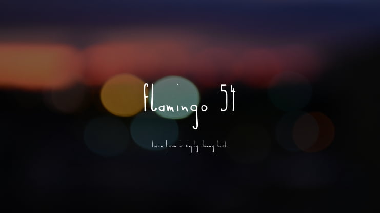 Flamingo 54 Font