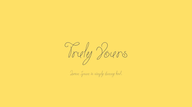 Truly Yours Font
