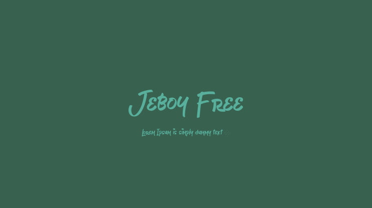 Jeboy Free Font