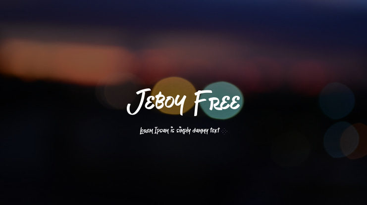 Jeboy Free Font
