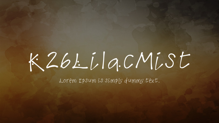 K26LilacMist Font