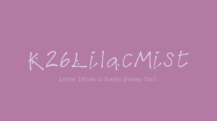 K26LilacMist Font