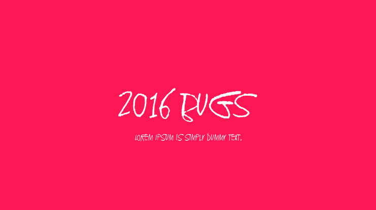 2016 Bugs Font