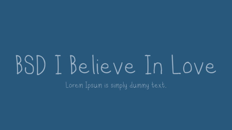 BSD I Believe In Love Font