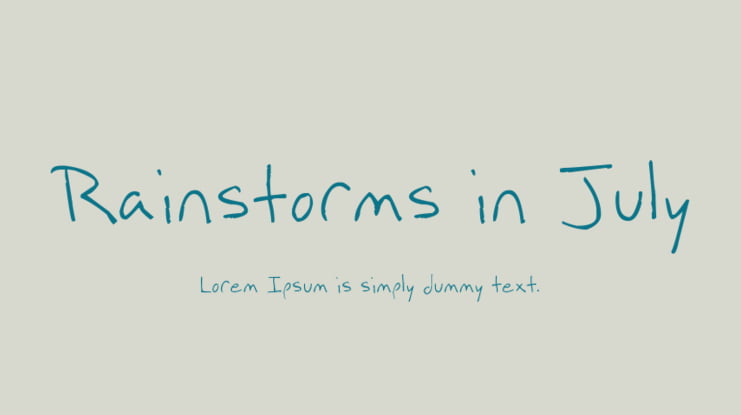 Rainstorms in July Font