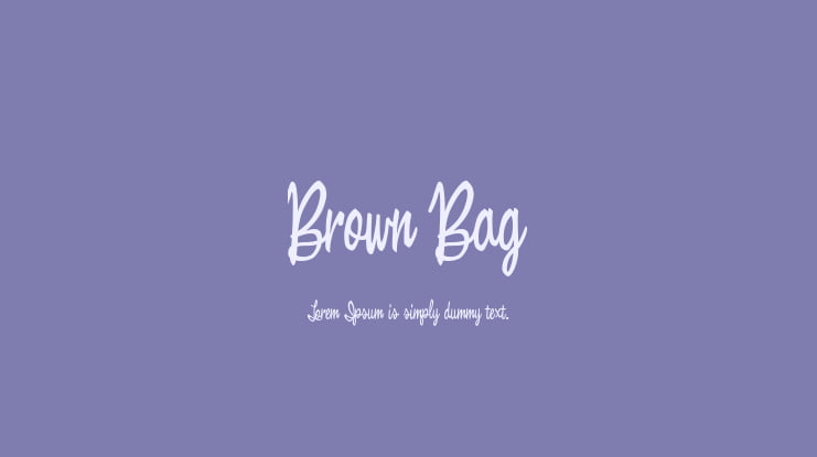 Brown Bag Font