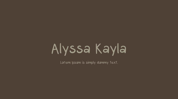 Alyssa Kayla Font