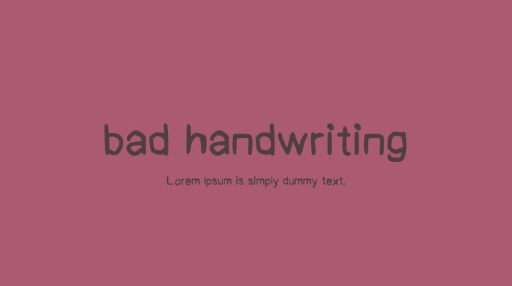 bad handwriting Font