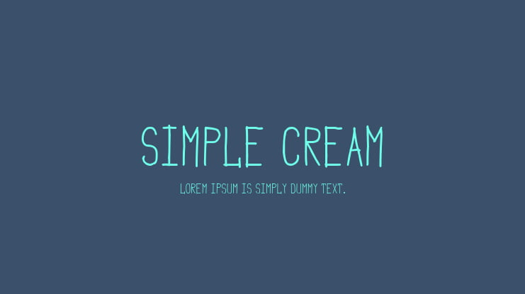 Simple Cream Font