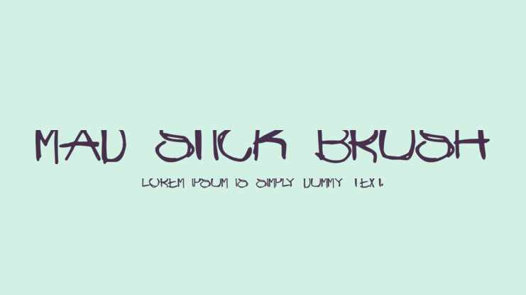 Mad Stick Brush Font