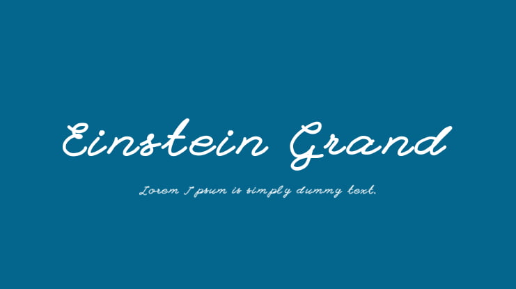 Einstein Grand Font