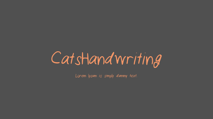 CatsHandwriting Font
