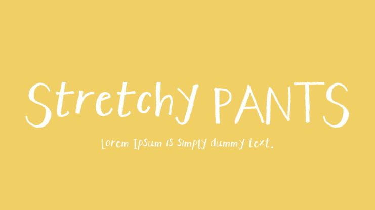 Stretchy PANTS Font
