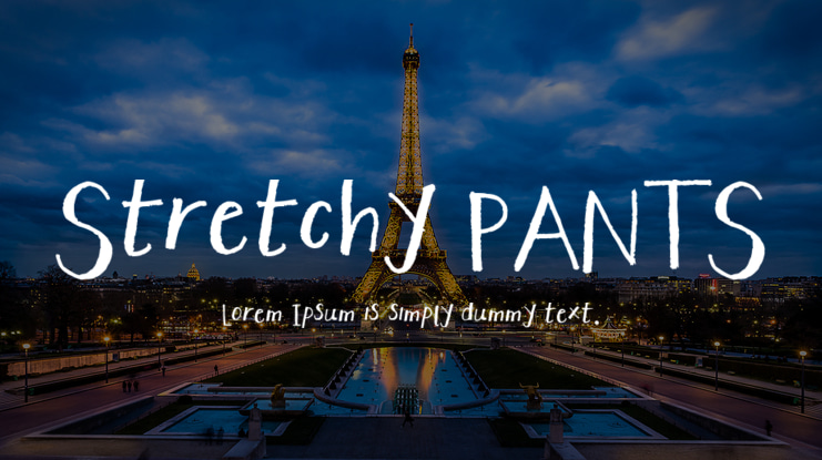 Stretchy PANTS Font